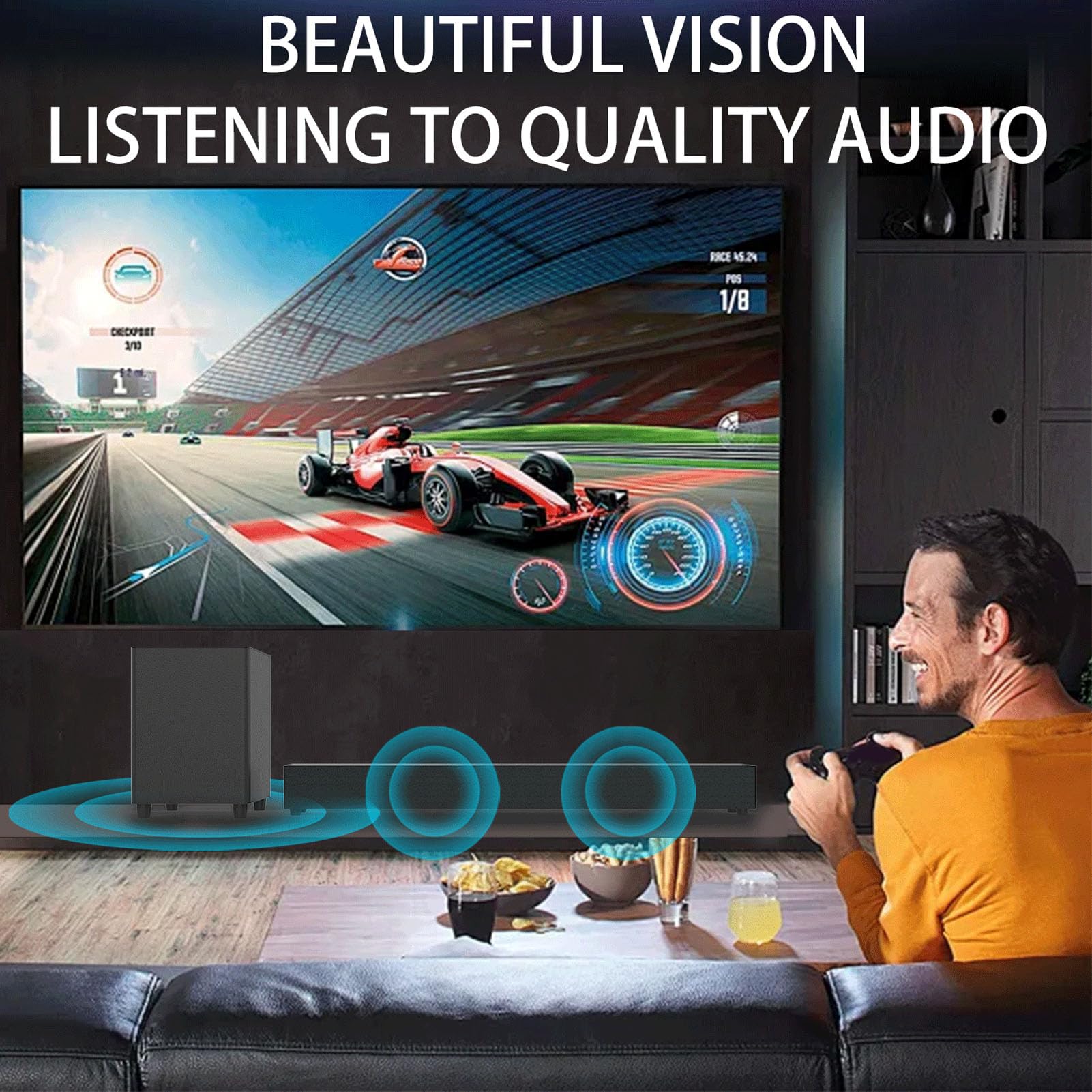 Amazon.co.jp: サブウーファー付きサウンドバー、ホームシアター